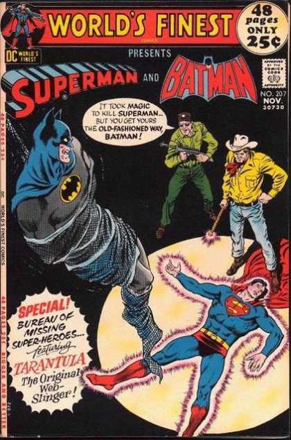World's Finest 207 - Batman - Superman - Magic Wand - Tied Up - Man Holding Gun
