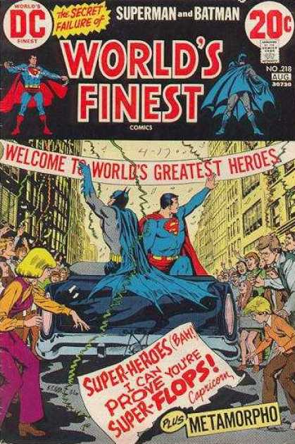 World's Finest 218 - Worlds Greatest Heroes - Superman - Batman - Metamorpho - Super-heroes