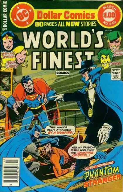 World's Finest 249 - Justice Leage - Batman And Robin - The Steel Vampire - Attacks Again - Vampire Bite At The Dead Of Night