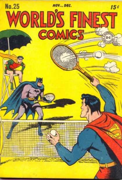 World's Finest 25 - No 25 Novdec - Tennis - Batman - Robin - Superman