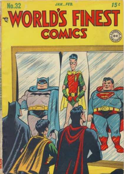 World's Finest 32 - Superman - Batman - Robin - Funhouse Mirrors - Distorted Reflections