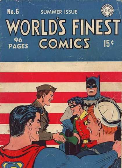 World's Finest 6 - Soldier - Batman - Superman - Robin - American Flag