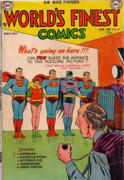 World's Finest 62 - Superman - Batman U0026 Robin - Wyoming Kid - Manhunters - Green Arrow