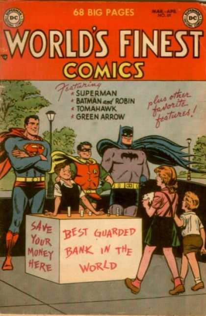 World's Finest 69 - Superman - Batman - Tomahawk - Green Arrow - Est Guarded Bank In The World