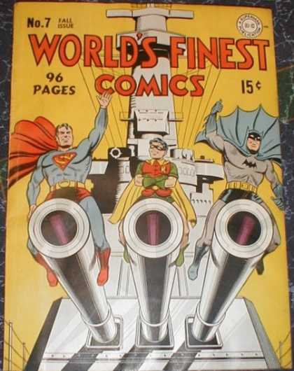 World's Finest 7 - No 7 Fall Issue - Worlds Finest Comics - 96 Pages - 15 Cents - Superman Batman Robin