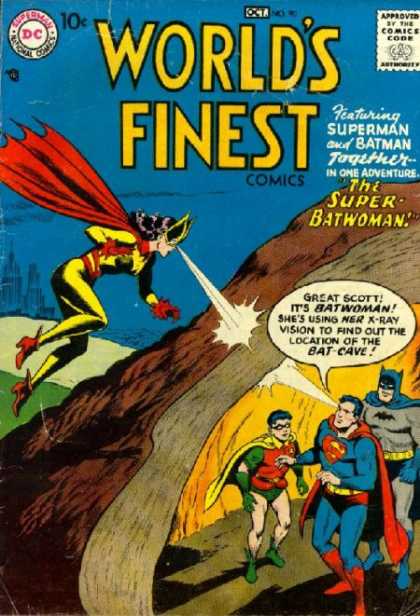 World's Finest 90 - Superman - Batman - Super Batwoman - Cave - X-ray Vision