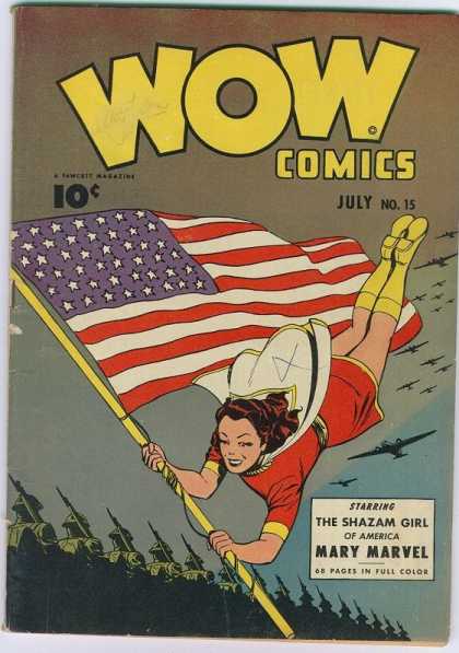 Wow Comics 15 - Flag - Stars - July - Aircraft - Pages