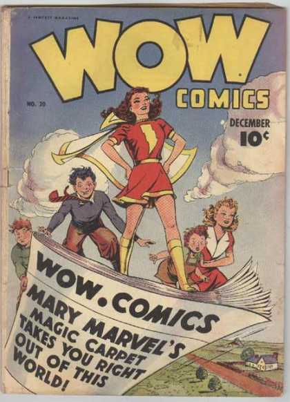 Wow Comics 20 - December - Yellow Boots - No 30 - Mary Marvel - Yellow Lightning Bolt