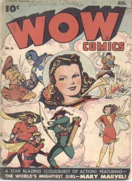Wow Comics 28 - 10 Cents - Captain America - August - Woman - Fawcett