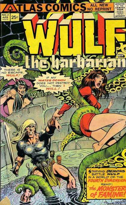Wulf 2 - The Barbarian - Atlas Comics - Speech Bubble - Octopus - Tentacles