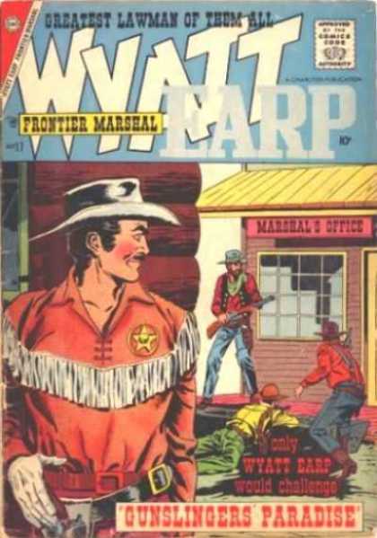 Wyatt Earp 17 - Sheriff - Black Hat - Marshas Office - Badge - Gunman