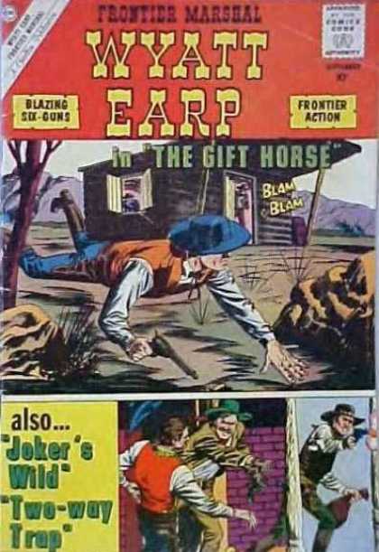 Wyatt Earp 32 - The Gift Horse - Onomatopoeia - Blazing Six-guns - Cowboy - Cabin