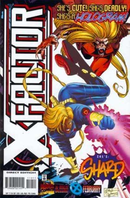 X-Factor 119 - Shes Shard - Shes Cute Shes Deadly - Shes A Hologram - X Men - Direct Edition - John Dell, Steve Epting