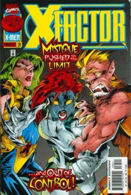 X-Factor 134 - X-men - Marvel Comics - Mystique Pushed To The Limit - And Out Of Control - Direct Edition