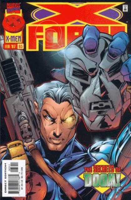 X-Force 63 - Mask - Marvel Comics - Approved By The Comics Code - The Secrets Of Doom - Direct Edition