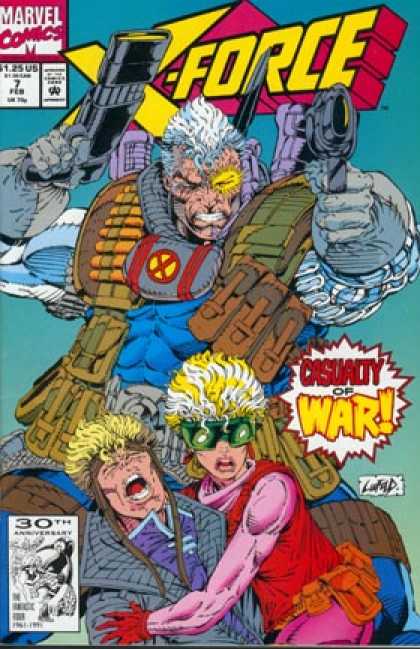 X-Force 7 - Guns - Cable - Casualty Of War - Clayton Crain, Rob Liefeld
