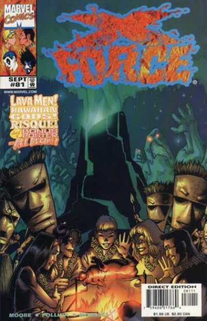 X-Force 81 - Marvel Comics - Sept - Lava Men - Direct Edition - Approved By The Comics Code Authority - Mark Morales