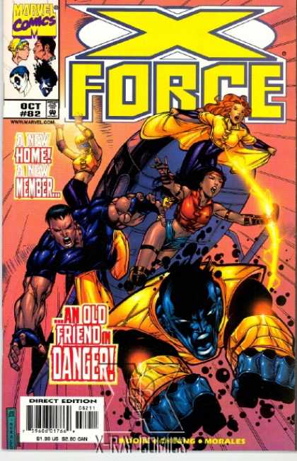 X-Force 82 - Helicopter - Marvel Comics - New Home New Member - Old Friend In Danger - October Edition - Jim Cheung, Mark Morales