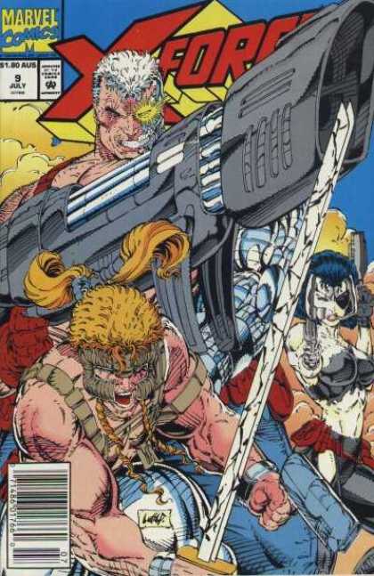 X-Force 9 - Cable - Approved By The Comics Code Authority - Marvel Comics - 9 July - Gun - Rob Liefeld