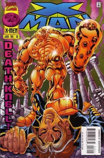 X-Man 16 - Marvel Comics - Death Knell - Jun 96 - Robot - Direct Edition - Bud LaRosa