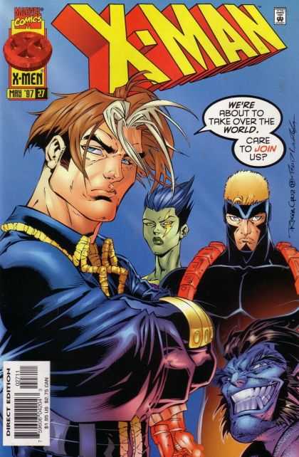 X-Man 27 - Take Over The World - 4 Persons - Blue Hair - Blue Face - Masked Man - Bud LaRosa