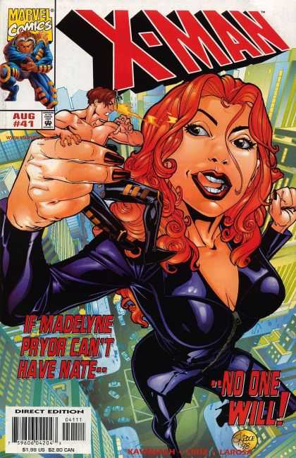 X-Man 41 - Madelyne Pryor - Nate - Giant Woman - Red Hair - Leather