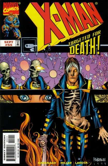 X-Man 55 - Marvel - Skeletons - Costume - Blue Eyes - Targeted For Death