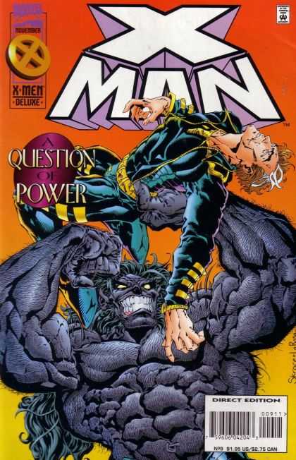 X-Man 9 - Deluxe - Mutant - Qustion Of Power - Direct Edition - Marvel Comics - Bud LaRosa