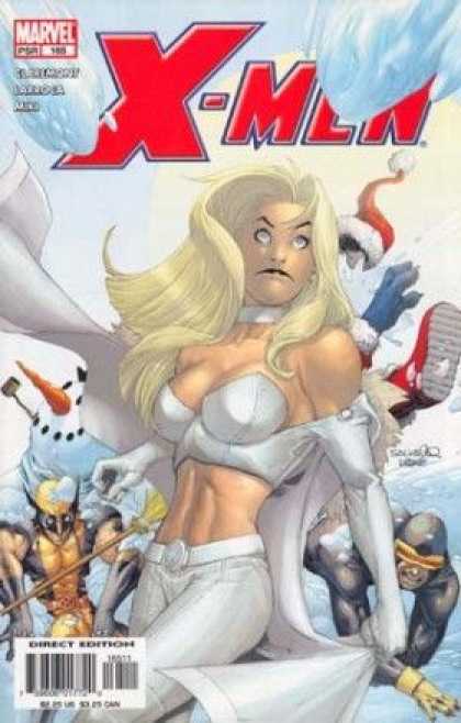 X-Men 165 - Snowman - Marvel - Blonde - Female - Santa Hat - Salvador Larroca