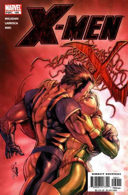 X-Men 169 - Man - Lady - Kiss - Hug - Arm - Salvador Larroca