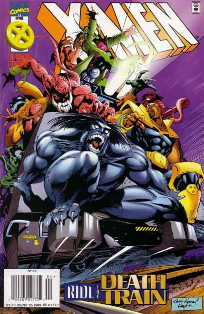 X-Men 51 - Comics April - Death Train - Mutants - Costumes - Monsters - Andy Kubert