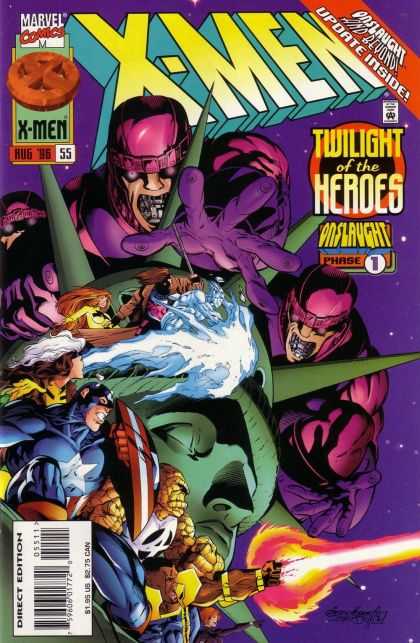 X-Men 55 - Captain America - Torch Of Liberty - Characters - Iceman - Voilet - Andy Kubert, John Dell