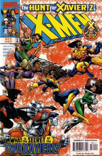 X-Men 82 - Xavier Hunt Part 2 - Wolverine - Marvel Comics - Battle Of The Ages - 35th Anniversary - Adam Kubert