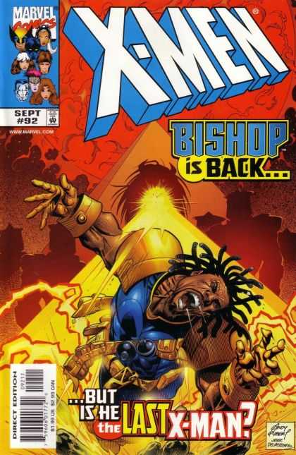 X-Men 92 - Wolverine - Marvel Comics - Bishop - Sept 92 - Direct Edition - Andy Kubert