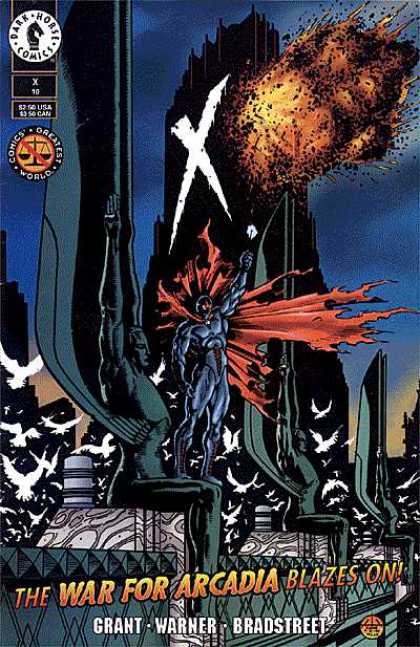 X 10 - Dark Horse - Explosion - Superhero - Cape - Building