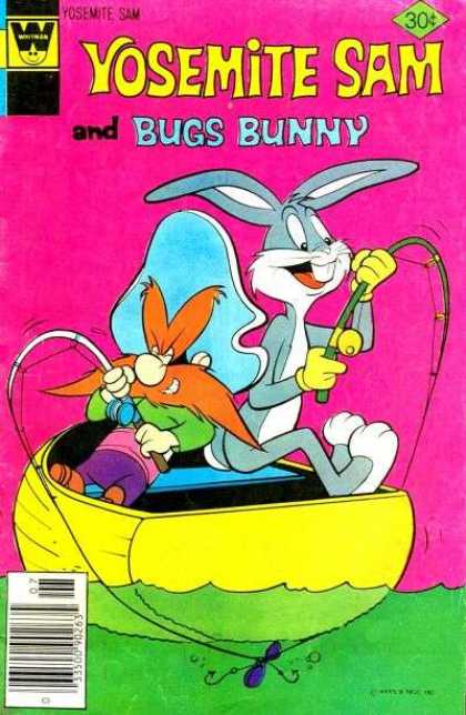 Bugs Bunny - Boat - Fishing Pole - Water - Hooks Yosemite Sam 45 - Bugs Bunny - Boat - Fishing Pole - Water - Hooks