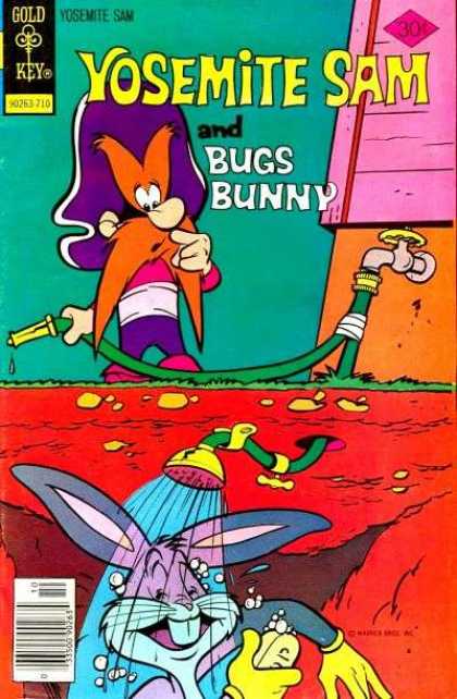 Looney Toons - Rabbit - Shower - Gold Key - Antics Yosemite Sam 48 - Looney Toons - Rabbit - Shower - Gold Key - Antics