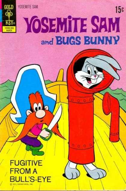 Bugs Bunny - March - Gold Key - Boat - Fugitice From A Bulls Eye Yosemite Sam 6 - Bugs Bunny - March - Gold Key - Boat - Fugitice From A Bulls Eye