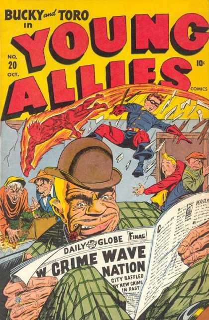 Young Allies 20 - Bucky - Toro - Newspaper - Crime Wave - Loot