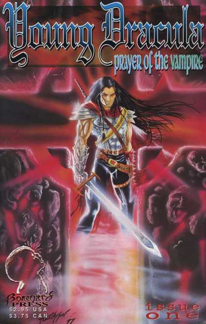 Young Dracula 1 - Prayer Of The Vampire - Dracula - Issue Number 1 - Man With Sword On Front - Man With Long Hair