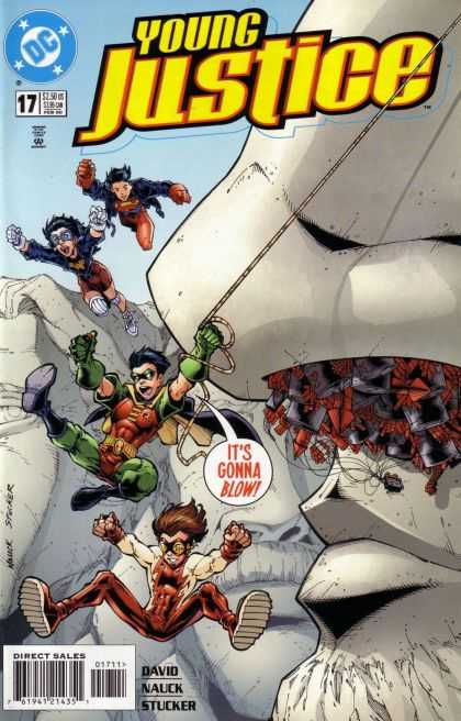 Young Justice 17 - Dc - Speech Bubble - Robin - Rope - Nauck