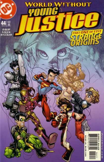 Young Justice 44 - Part One Of Five - Strange Origins - Superman - Men - David Nalick Stucker - Humberto Ramos