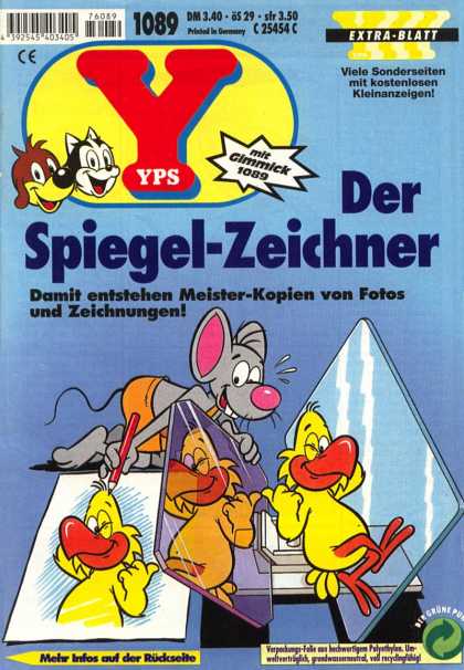 Yps - Der Spiegel-Zeichner - Mouse - Duck - Mirror - Reflection - Drawing