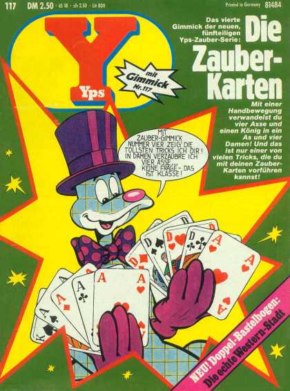Yps - Die Zauber-Karten - Playing Cards - Magician - Magic Tricks - Top Hat - Gimmick