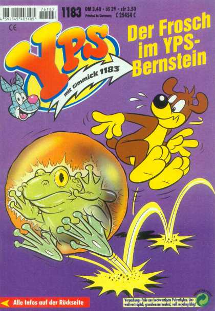 Yps - Der Frosch im YPS-Bernstein - German Comic - Dog - Frog - Hop - Bubble