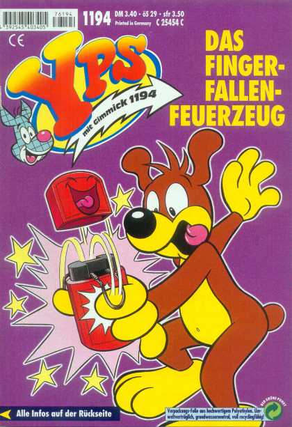 Yps - Das Finger-Fallen-Feuerzeug - Das Finger-fallen-feuerzeug - Dog - Mit Gimmick 1194 - Trap - Stars