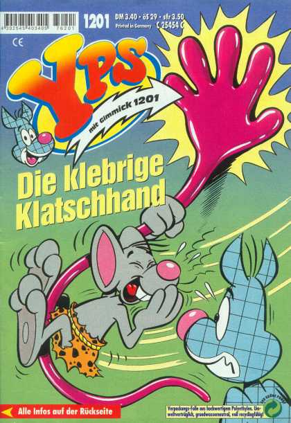 Yps - Die klebrige Klatschhand - Mouse - Animal - Hand - Sticky - Wall