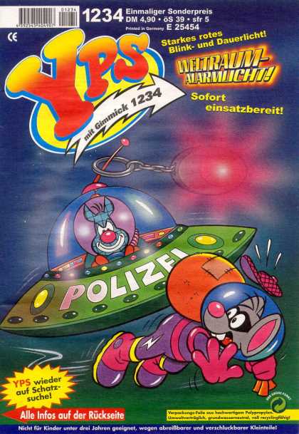 Yps - Weltraum-Alarmlicht - Mouse - Space Ship - Mit Gimmick 1234 - Polizei - Space Suit