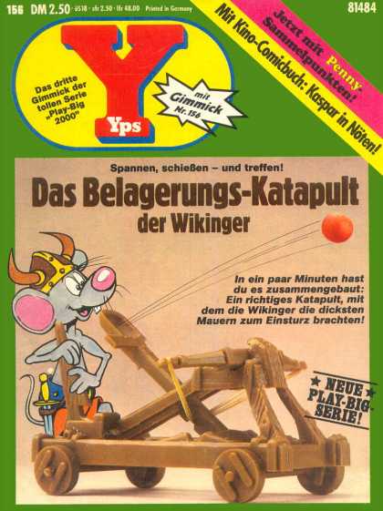 Yps - Das Belagerungs-Katapult der Wikinger - Mouse - Catapult - Viking Hat - Sword - Orange Ball