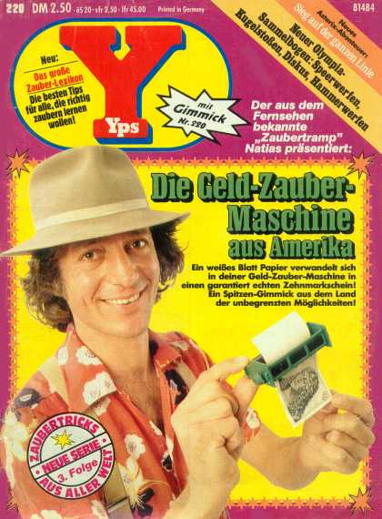 Yps - Die Geld-Zauber-Maschine aus Amerika - German - Magazine - Money - 1970s - Fedora
